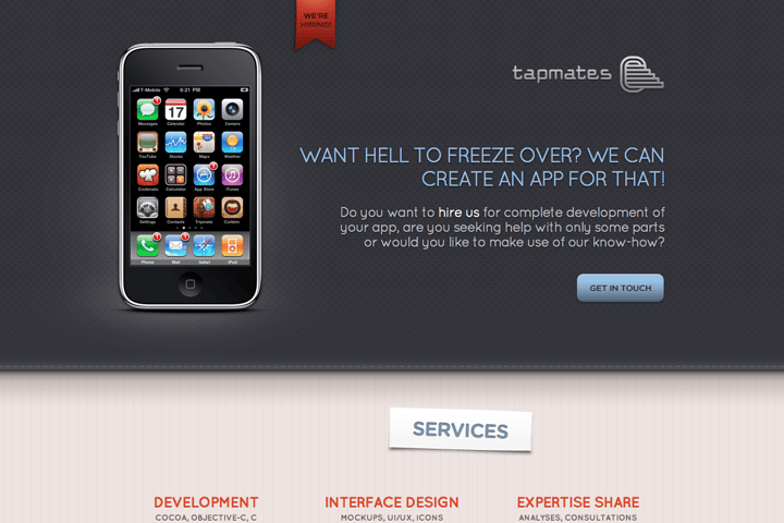 tapmates 2012 website preview